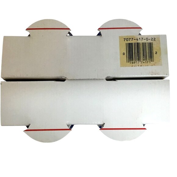 VTG CRISA Clearly Glassware Atomic 12oz Highball 4 w/box NOS Blue Geometric MCM - Picture 3 of 4